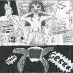 Réalisation d'une page de manga - travail d'élève