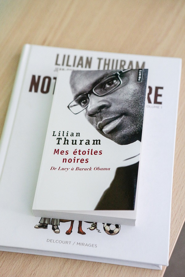 Livre Mes Etoiles Noires de Lilian Thuram, que les élèves ont étudié