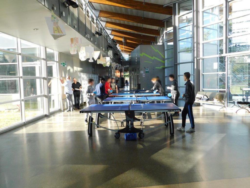 Tournoi de tennis de table lors de la journée d'intégration des secondes 2019