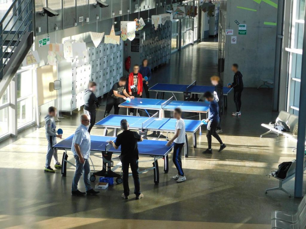 Tournoi de tennis de table lors de la journée d'intégration des secondes 2019
