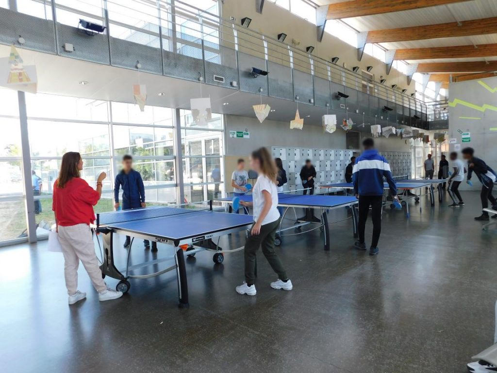 Tournoi de tennis de table lors de la journée d'intégration des secondes 2019