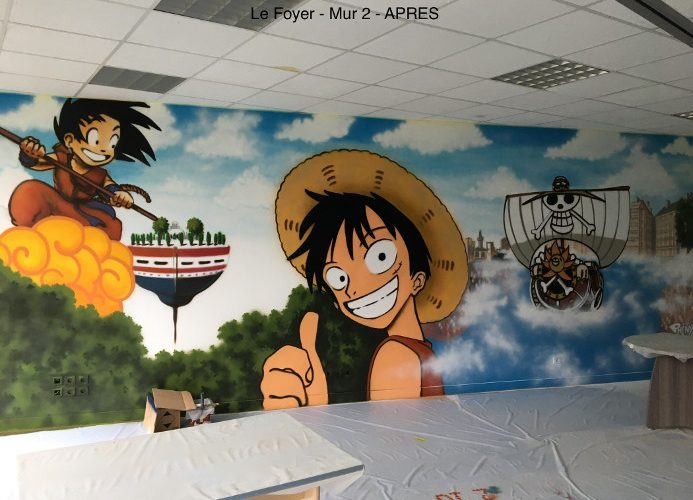 Rénovation du foyer - création d'une fresque