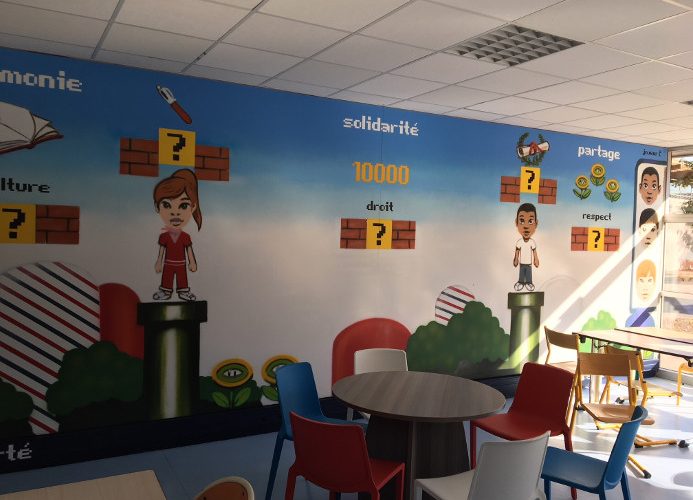 Rénovation du foyer - création d'une fresque